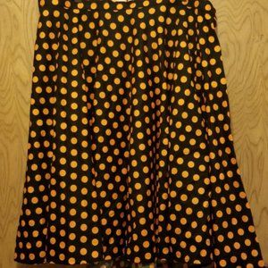 Black Orange Polka Dot Unique Vintage Halloween 3X